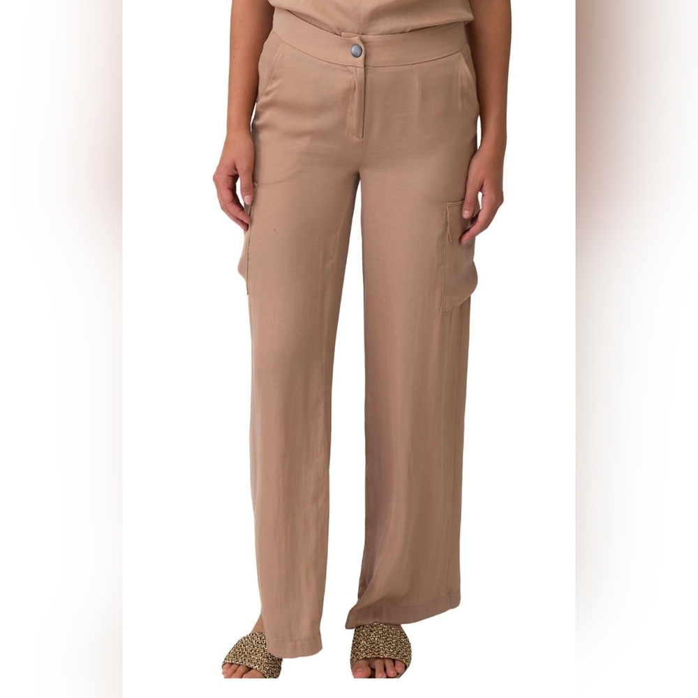 Adrienne Landau Tan Boot Cut Pants